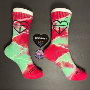 DEI3REST Christmas “5” 2025 Custom Handmade “Tie-Dye Crew Socks”